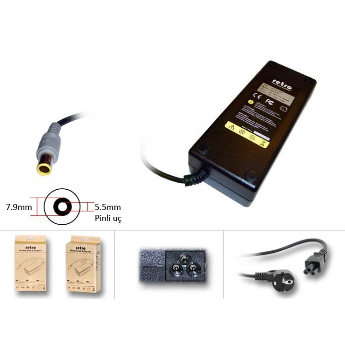 RETRO Ibm Lenovo 135W Yuvarlak Pinli Uç Notebook Adaptör RNA-IB12 RETRO Ibm Lenovo 135W Yuvarlak Pinli Uç Notebook Adaptör RNA-IB12