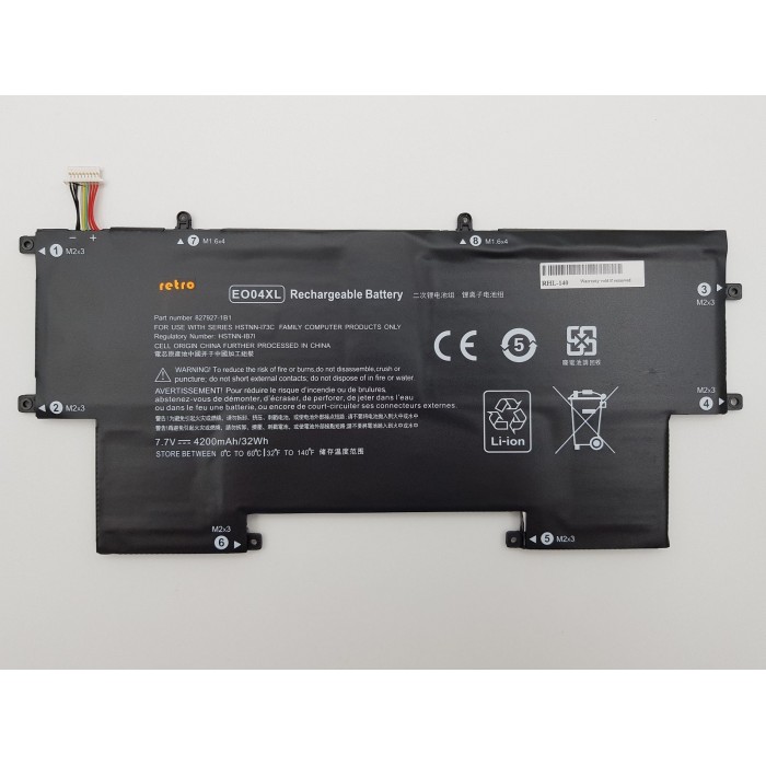 RETRO Hp EliteBook Folio G1, EO04XL Notebook Bataryası - Ver.1 (Beyaz Soket) RETRO Hp EliteBook Folio G1, EO04XL Notebook Bataryası - Ver.1 (Beyaz Soket)