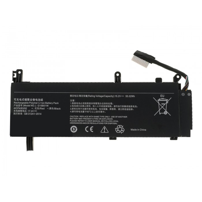 RETRO Xiaomi Mi Gaming Laptop 15.6 (2019), G15B01W Notebook Bataryası RETRO Xiaomi Mi Gaming Laptop 15.6 (2019), G15B01W Notebook Bataryası