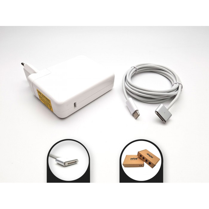 RETRO Apple MacBook 140W USB-C PD Adaptör RPA-AC327 RETRO Apple MacBook 140W USB-C PD Adaptör RPA-AC327