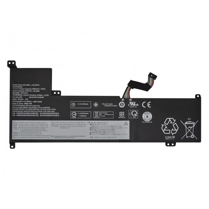 RETRO Lenovo IdeaPad 3-17IML05, L19L3PF4 Notebook Bataryası - Ver.1 - 3 Cell RETRO Lenovo IdeaPad 3-17IML05, L19L3PF4 Notebook Bataryası - Ver.1 - 3 Cell