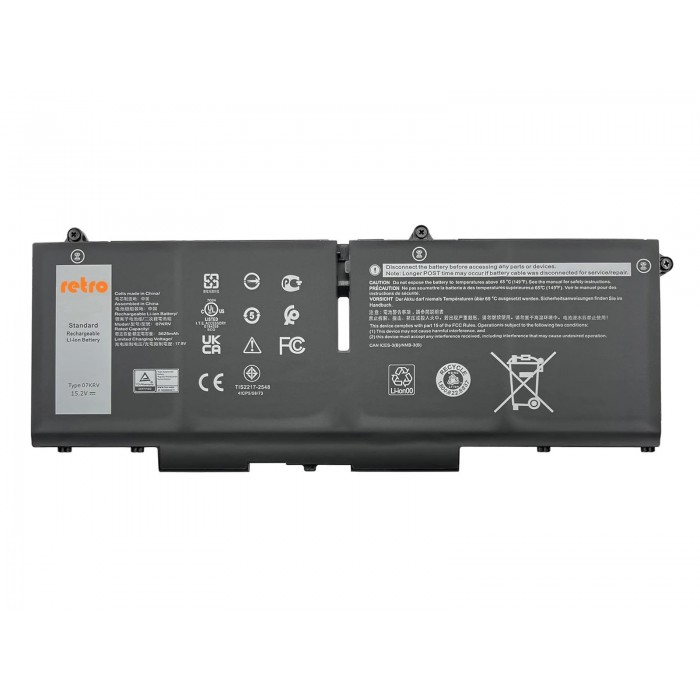 RETRO Dell Latitude 5530, 07KRV Notebook Bataryası - Ver.1 - 4 Cell RETRO Dell Latitude 5530, 07KRV Notebook Bataryası - Ver.1 - 4 Cell