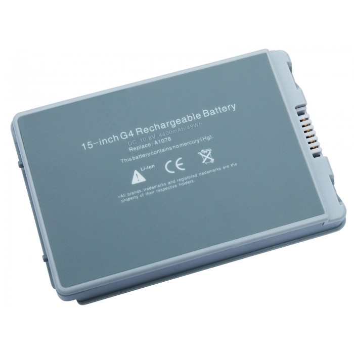 RETRO Apple 1078 PowerBook G4 15-inch Aluminium Notebook Bataryası RETRO Apple 1078 PowerBook G4 15-inch Aluminium Notebook Bataryası