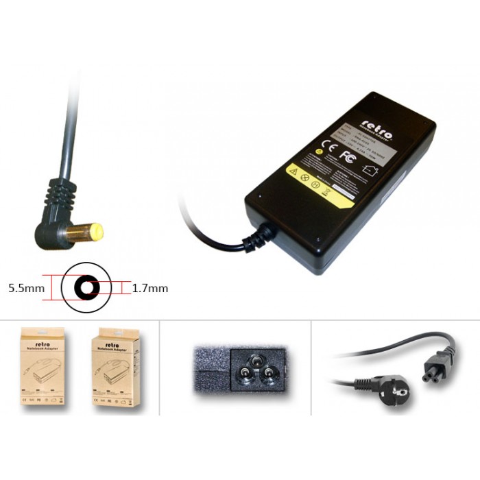 RETRO Acer Aspire, Packard Bell EasyNote 90W Notebook Adaptör RNA-AC03 RETRO Acer Aspire, Packard Bell EasyNote 90W Notebook Adaptör RNA-AC03