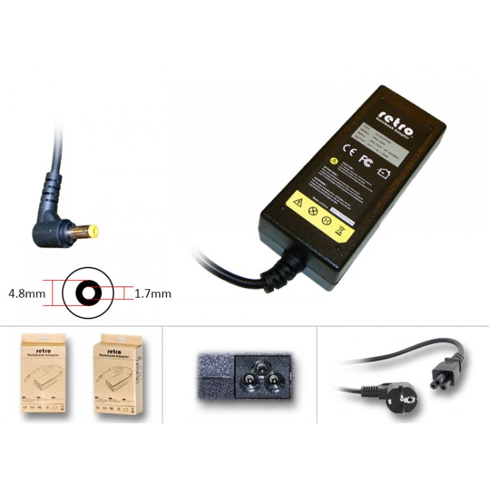 RETRO Asus Eee Pc 900, 1000 36W Notebook Adaptör RNA-AS02 RETRO Asus Eee Pc 900, 1000 36W Notebook Adaptör RNA-AS02