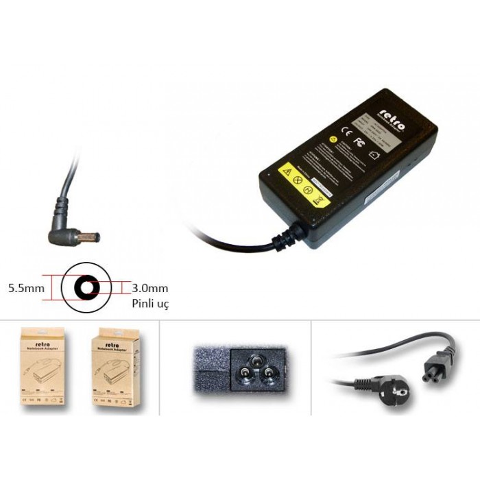 RETRO Samsung 19V 3.16A 60W Notebook Adaptör RNA-SG02 RETRO Samsung 19V 3.16A 60W Notebook Adaptör RNA-SG02