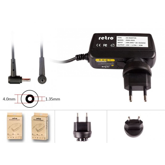 RETRO Asus VivoBook 33W Notebook Adaptörü RWA-AS02 RETRO Asus VivoBook 33W Notebook Adaptörü RWA-AS02