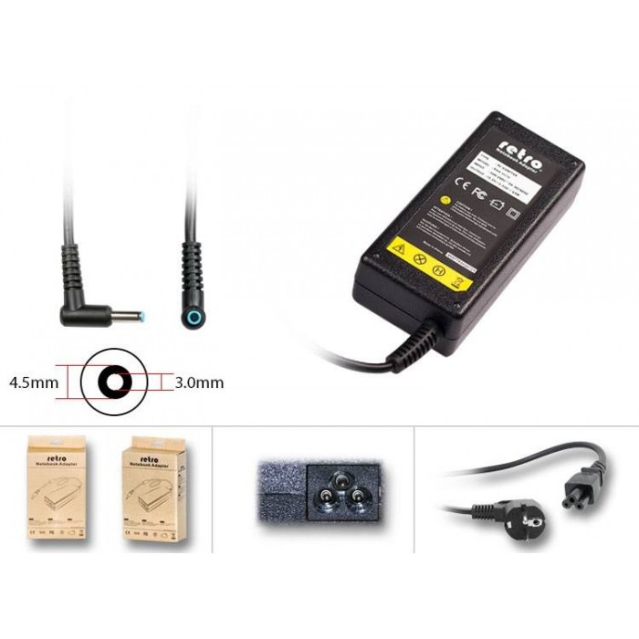 RETRO Hp Compaq 65W Pinli Uç 4.5mm Notebook Adaptör RNA-HC12 RETRO Hp Compaq 65W Pinli Uç 4.5mm Notebook Adaptör RNA-HC12