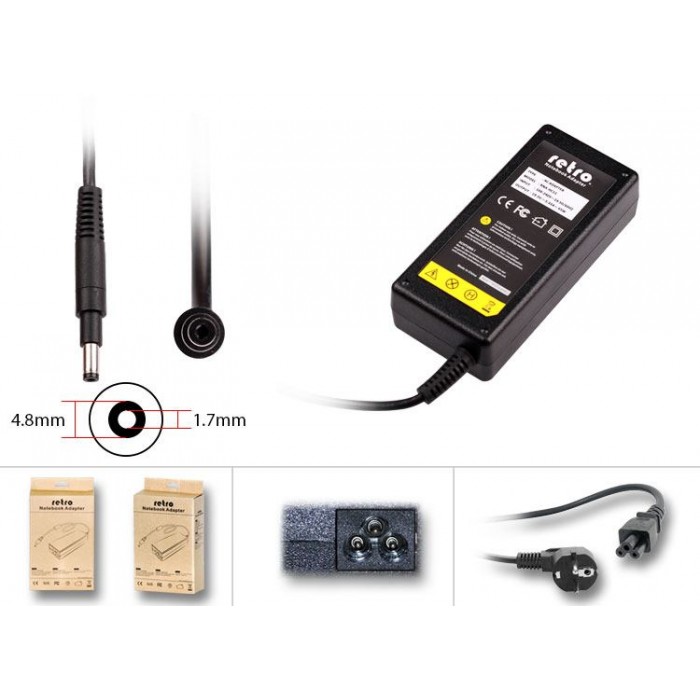 RETRO Hp Compaq 65W İnce Uç Notebook Ultrabook Adaptör RNA-HC11 RETRO Hp Compaq 65W İnce Uç Notebook Ultrabook Adaptör RNA-HC11