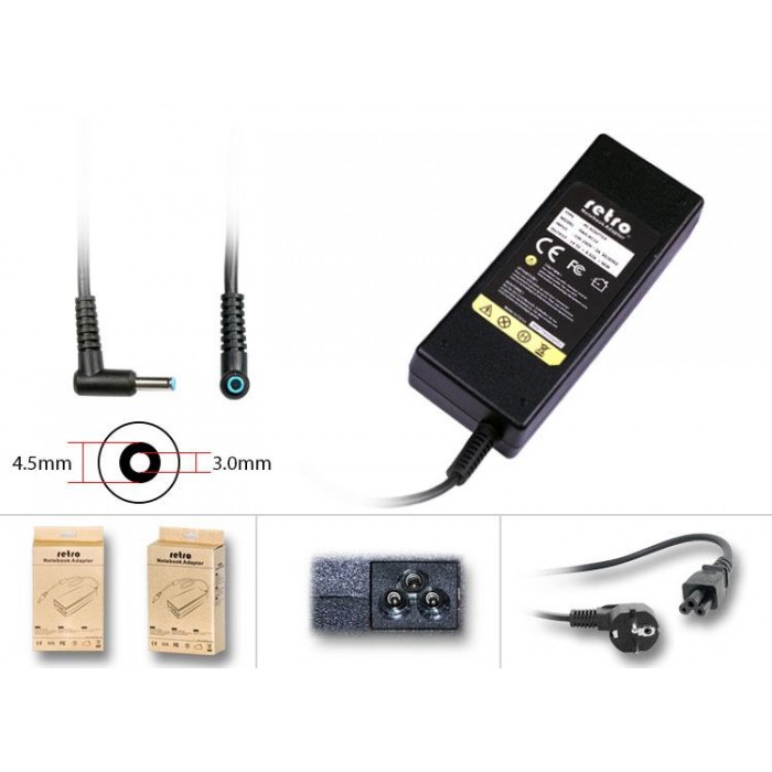 RETRO Hp Compaq 90W Pinli Uç 4.5mm Notebook Adaptör RNA-HC13 RETRO Hp Compaq 90W Pinli Uç 4.5mm Notebook Adaptör RNA-HC13