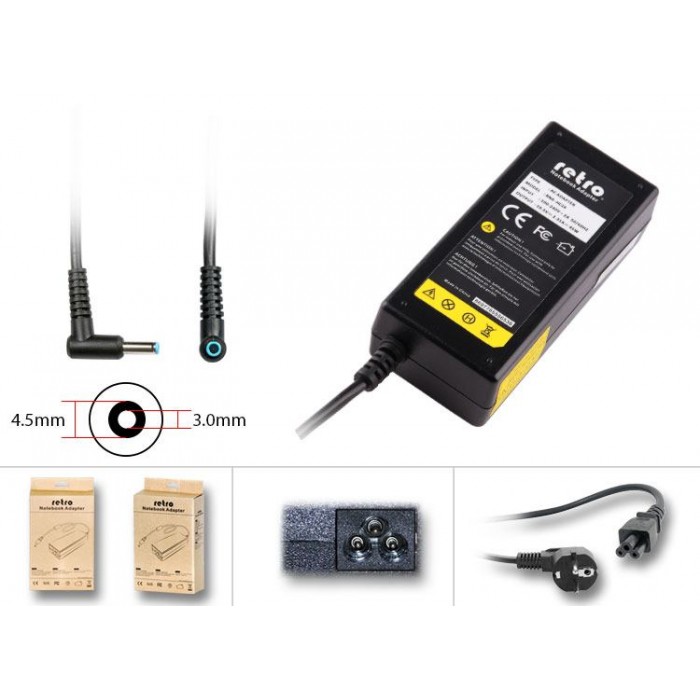 RETRO Hp Compaq 45W Pinli Uç 4.5mm Notebook Ultrabook Adaptör RNA-HC14 RETRO Hp Compaq 45W Pinli Uç 4.5mm Notebook Ultrabook Adaptör RNA-HC14