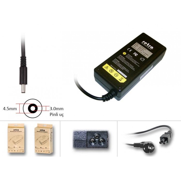 RETRO Dell 65W Pinli Uç 4.5mm Notebook Adaptör RNA-DL10 RETRO Dell 65W Pinli Uç 4.5mm Notebook Adaptör RNA-DL10
